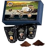 Geschenk Set exklusive Kaffee-Raritäten Jumbo-Kaffee (Maragogype), Skybury & India Balmaadi Spitzenkaffees (mittel gemahlen)