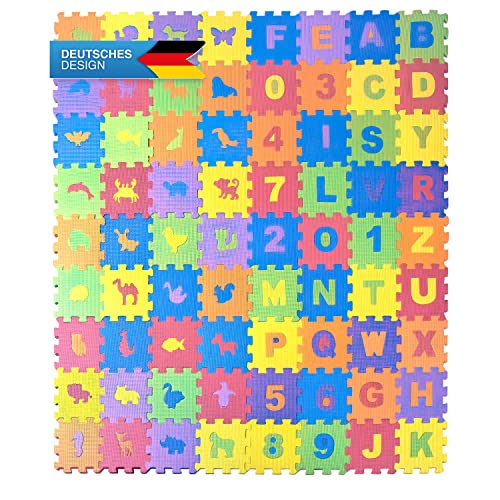 all kids United® Kinder Puzzlematte 118 x 132 cm - Kinderteppich Spiel-Teppich Schadstofffrei Spielmatte Eva Schaumstoff-Matte (XL - 144-teilig)