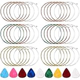 6 Sets Akustikgitarren Saiten, Gitarrensaiten, 36 Stück Gitarren Saiten mit Gitarrenpick, Ersatz-Stahlgitarrensaiten (2 Sets Messing, 2 Sets Kupfer und 2 Sets Mehrfarbig)