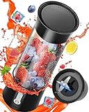 Tragbarer Mixer Smoothie Maker to go, 500ml 150 W USB Aufladbar Mini Standmixer mit 6 Klingen, Portable Blender Mixer für Fresh Juice Milchshake Shake Babynahrung