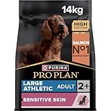 Pro Plan Large Athletic Adult Sensitive Skin, Hundefutter trocken, reich an Lachs, 1er Pack (1 x 14 kg)