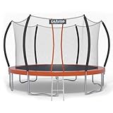 LeJump 366 cm Durchmesser Trampolin Sunrise Outdoor Trampolin für Fitness und den Garten mit Umlaufendem Sicherheitsnetz und Randabdeckung,