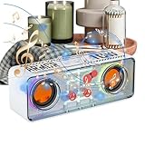 Lautsprecher | Durchsichtiger RGB-Sound,Transparenter RGB Lautsprecher mit Bass Stereo Klang für Camping, Schlafzimmer, Garten, Terrasse und Party