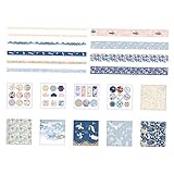 Gadpiparty 1 Satz Hand Halter Aufkleber Zeitschriftenbänder Kran Scrapbook Klebeband Scrapbooking Mit Abdeckband Klebeband Zum Verpacken Von Geschenken Blue Japanisches Papier