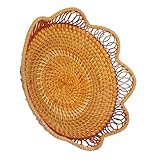 Alipis Rattan-Brotkorb Kleinkinder Organisation Aufbewahrungskorb Weide Seegras große Aufbewahrungskörbe Aufbewahrungskorb für Kleinigkeiten Geflochtener Desktop-Korb Lagerkorb Hellbraun