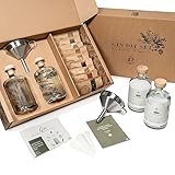 Gin Set zum Selbermachen inkl. ALKOHOL - DIY Gin Geschenkset für Frauen und Männer - Gin Baukasten mit ausgewählten Botanicals und Gewürze - Die Geschenkidee mit Alkohol - Gin Probierset