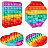 4 Stücke Spielzeug, Hochwertigem Antistress Spielzeug, Quadratisch, Rund, Achteckig und Liebe Form, Stressabbau-Spielzeug, Sensorik Spielzeug, Pressen Von Spielzeug
