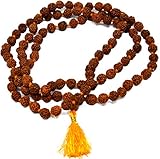 Wonder Care - Rudraksha Meditation Mala, 5 Mukhi Rudrakasha Mala, Rudrakash Mala Beads and Rudrakash Mala 8 mm 108 Beads, Rudrakasha Mala Brown, Natural, Natural