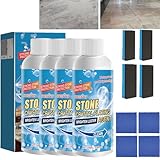 Stone Stain Remover, Stone Crystal Plating Agent,Polier- und Beschichtungsmittel für Stein, Fleckenentfernung mit Marmorreiniger, Aufhellungsmittel für Steinkristallbeschichtungen (4pcs)