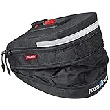 KLICKfix Farradtasche Micro 200 Expandable Schwa Satteltasche, Schwarz, 19 x 12 x 8 cm