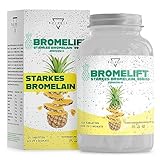 BROMELIFT® Bromelain 2500 GDU/g (DETOX DRAINAGE DIÄT ENTHALTEN) - 120 TABLETTEN | Bromelain Hochdosiert | 5,000 FIP high dose | Bromelain Kapseln, Detox Kur, mit Fenchel, Grüner Tee, Vegan