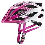 uvex air wing - leichter Allround-Helm für Damen und Herren - individuelle Größenanpassung - erweiterbar mit LED-Licht - pink-white - 52-57 cm