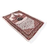 Muslimischer Gebetsteppich, tragbare Gebetsteppiche für Betende Männer, Frauen und Kinder, Gebetsset, Gebetsteppiche Islam, Eid Ramadan Geschenk, weich und luxuriös (S357)