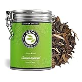 'Jasmin Imperial' Jasmintee Lose Bio in Dose Völlig Neu Erfunden, 4 Premium Grüne und Weiße Tees, Ohne Aroma Zusatz, 100 Gramm (ca. 40 Tassen) von alveus