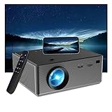 Beamer 5G WiFi Bluetooth Projektor, Full HD 1080P Projektor Kino 4K 8500L Oudoor Mini Projektor tragbar kompatibel mit TV Stick Laptop Tablet PC Schwarz