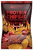 IronMaxx Protein Chips 40 High Protein Low Carb, Geschmack Hot Chili, 50 g Beutel (1er Pack)