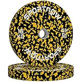 SPORTNOW Olympisches Hantelscheiben-Set, Vollgummi-Stoßstangenscheiben, Hantelscheiben mit 5 cm Löchern, für Zuhause, Fitnessstudio, Gewichtheben, Krafttraining, 2 x 15 kg