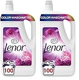 LENOR Color Flüssigwaschmittel Amethyst Blossom Dream, 100 Waschladungen, tiefe Sauberkeit auch bei kalter Wäsche und 3 mal länger anhaltende Frische (Verpackung kann variieren) (Packung mit 2)