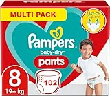 PAMPERS Hose Größe 8 Baby Dry Windeln 102 Windeln (+ 18 kg)