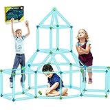 DIY Kinder Konstruktionsspielzeug,Outdoor Spielzeug - Kreativ Set für Kinder, Konstruktionsspiel, DIY-Bauspielzeug,Play Tent,Spielzelt, Indoor Spielhaus Höhle Kinder Spielzeug Mädchen Jungen 85pcs