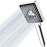 Magichome Duschkopf Wassersparend mit 6 Strahlarten Handbrause Hochdruck Duschkopf Groß Regendusche,Chrom