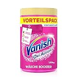 Vanish Oxi Action Pulver Pink – 1 x 1,65 kg – Fleckenentferner und Wäsche-Booster Pulver ohne Chlor – Für bunte Wäsche
