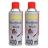 Rostlöser Rostenferner 2 x 400 ml Spray mit MoS2 von Luwdig Autolacke