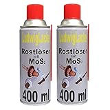 Rostlöser Rostenferner 2 x 400 ml Spray mit MoS2 von Luwdig Autolacke