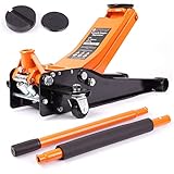 Springer Werkzeuge 3T Rangierwagenheber Hydraulisch 75–505 mm Hubhöhe Doppelkolben-System 2 Gummiauflagen 1000 mm Hubstange 30 kg Orange