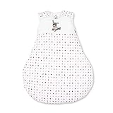Sterntaler Schlafsack für Babys, Reißverschluss und Knöpfe, Größe: 62/68, Emmi Girl, Weiß/Rosa