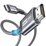 JSAUX USB C auf HDMI Kabel 2M,USB Typ C zu HDMI 4K UHD Kabel(Thunderbolt 3 kompatibel) für iPhone 15 Pro, MacBook Pro 2018/2017, MacBook Air/iPad Pro 2018, Samsung Galaxy S23/S22/S10/S9, Surface Book