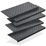 BigDean 5er Set Stufenmatten aus Gummi - 65x25cm - Treppenstufen Matten für Außen Outdoor - Antirutschmatten Treppe Anti-Rutsch Gummimatten - Made in EU