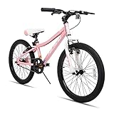 Hiland Climber 20 Zoll Kinderfahrrad Kinder Fahrrad MTB Mountainbike für 5 6 7 8 9 10 Jahre Jungen Mädchen Kinder Jungs mit V-Bremse Single Speed Rosa