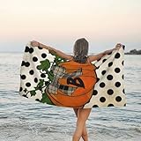 Strandhandtuch Herbstkürbis-Buchstabe B, Handtuch Leichtes Handtücher Pflegeleicht Saunahandtuch Für Yoga Wandern Camping 80X130Cm