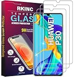 RKINC 3 Stück, Panzerglas Schutz Glas für Huawei P30, Panzer HD Displayschutzfolie, 0,33 mm kratzfest, splitterfrei, blasenfrei, lebenslangeGarantie