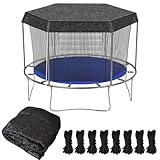 Trampoline Shade Cover, Foldable Sunscreen Top Canopy, UV Protection Sun Shades Covers for Playground Trampolines, Durable Outdoor Trampoline Accessories, Easy Install Shelter