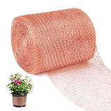 WUQNGI Kupferband Gegen Schnecken, 12.7cm x 6m Schneckenschutz Hochbeet, Doppelschicht Schneckenabwehr Kupfer, Kupferdraht Schneckenzaun Metall, Kupfernetz Abwehr Zaun für Anti Nacktschnecken, Mäuse
