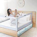 Kids Supply Bettgitter - Sicheres & höhenverstellbares Bettschutzgitter [70-90cm] - Rausfallschutz Bett für Kinder Bett & Elternbett [Eine Seite] (150 x 80 cm)