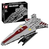 Mould King 21074 Super Star Destroyer Modell, Venator-Klasse Republik Angriffskreuzer Bausteinspielzeug, baubares Spielzeugmodell UCS Sammlerstück Spielzeug Bausatz für Erwachsene 1320 PCS