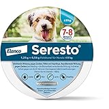 Seresto Elanco Halsband für kleine Hunde bis 8 kg: 7 bis 8 Monate wirksamer Schutz gegen Zecken und Flöhe, Länge 36 cm, 1,25 g + 0,56 g