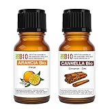 OrangenÖl - ZimtÖl Set Bio Ätherisches Öl 100% Reines - Aromatherapie Kosmetik Therapeutische - Laborbio