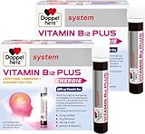 Doppelherz system VITAMIN B12 PLUS – Vitamin B12 trägt zur Verringerung von Müdigkeit und Erschöpfung bei und unterstützt die normale Funktion des Nervensystems – 2 x 30 Trinkfläschchen