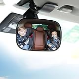 Rücksitzspiegel für Babys im Auto, 360° Schwenkbar Baby-Autospiegel, Autositz Rückspiegel mit Clip, Bruchsicherer Auto-Rückspiegel Spiegel Auto Baby für Meisten Auto