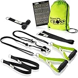 PREMIUM Schlingentrainer, Made in Germany, geprüft & zertifiziert, Slingtrainer Krafttraining Set für zuhause und außen mit Türanker, Poster, Trainingsplan, Befestigungsschlaufe, 10 Jahre Garantie