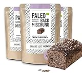 PALEO-BACKMISCHUNG 3er Pack | Bio | Brot-Alternative-gluten-frei | lower-carb | Eiweiss-Brot | clean-eating | Fitness | hefefrei | ohne Getreide, Organic Workout