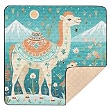 Große rutschfeste Baby-Gymnastik- und Aktivitätsmatte für drinnen und draußen, 1-teilige Bauch- und Krabbelmatte für Babys, Kinder, Kleinkinder, 127 x 127 cm, Grün