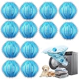 12 Stücke Tierhaarentferner Waschmaschine,Fusselball für Waschmaschine,Wiederverwendbar Fusselbälle Waschmaschine,für Hundehaare und Katzenhaarentferner Waschm(Dunkelblau)