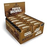 Bodylab24 Protein Brownie Doppel-Schoko 12x50g, High Protein Snack mit 12g Eiweiß pro Brownie, Eiweißsnack aus Molkenprotein-Konzentrat, Milchprotein-Isolat und Kalziumcaseinat