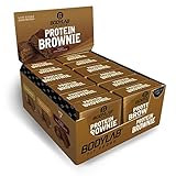 Bodylab24 Protein Brownie Doppel-Schoko 12x50g, High Protein Snack mit 12g Eiweiß pro Brownie, Eiweißsnack aus Molkenprotein-Konzentrat, Milchprotein-Isolat und Kalziumcaseinat