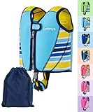 Limmys Premium Schwimmweste Kinder - Schwimmhilfe für Kinder und Kleinkinder – Moderne Kinder Schwimmweste Baby, für Jungen und Mädchen - Mit Kordelzug-Tasche